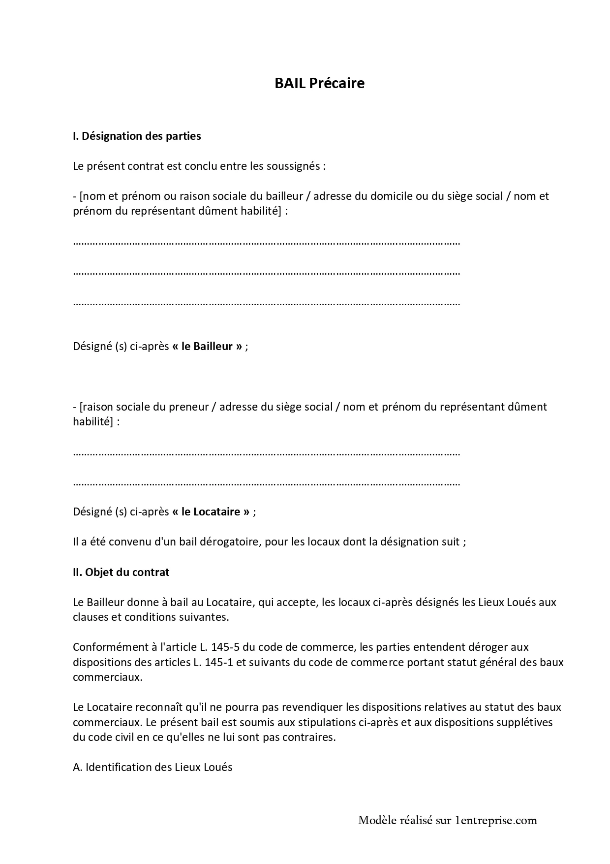 Bail précaire