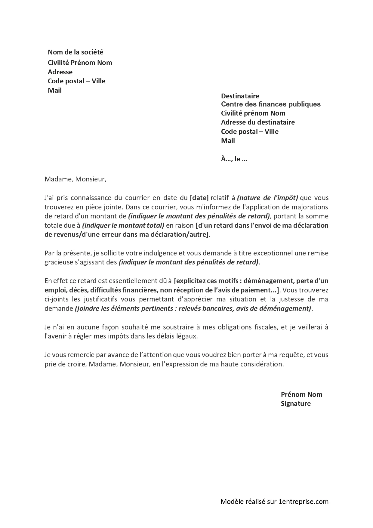 Demande de remise des majorations de retard de TVA