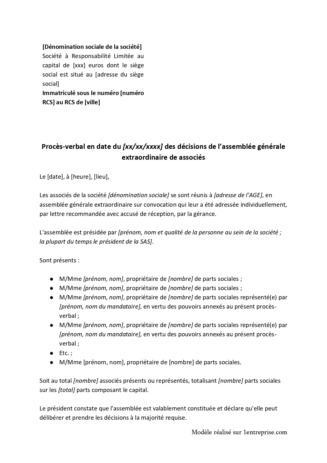 Dissolution de SAS