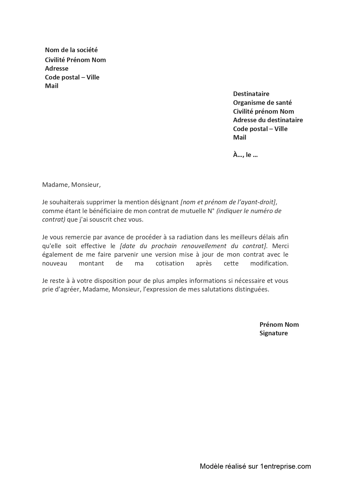 Enlever un ayant droit de sa mutuelle